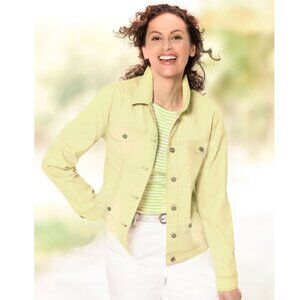 J Jill linen button up utility jacket size medium